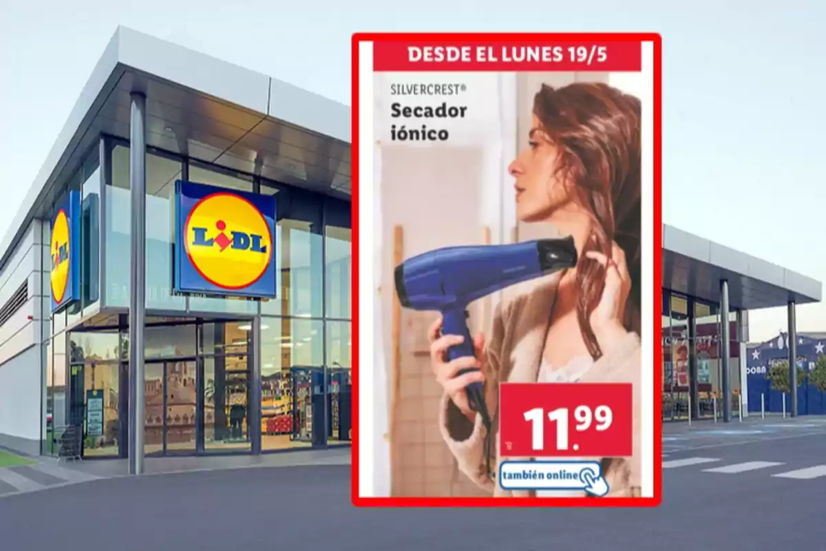Promoción de un secador iónico Silvercrest en Lidl a 11.99 euros, disponible desde el lunes 19 de mayo. Promoción de un secador iónico Silvercrest en Lidl a 11.99 euros, disponible desde el lunes 19 de mayo.