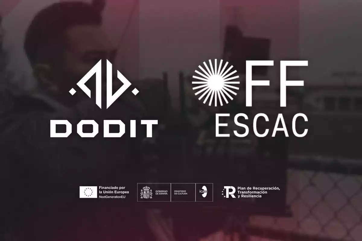 Logotipos de DODIT y OFF ESCAC con información sobre financiación de la Unión Europea y el Gobierno de España.