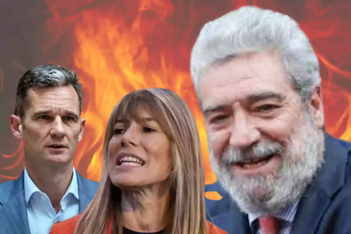 Montaje de Iñaki Urdangarín, Begoña Gómez y Miguel Ángel Rodríguez