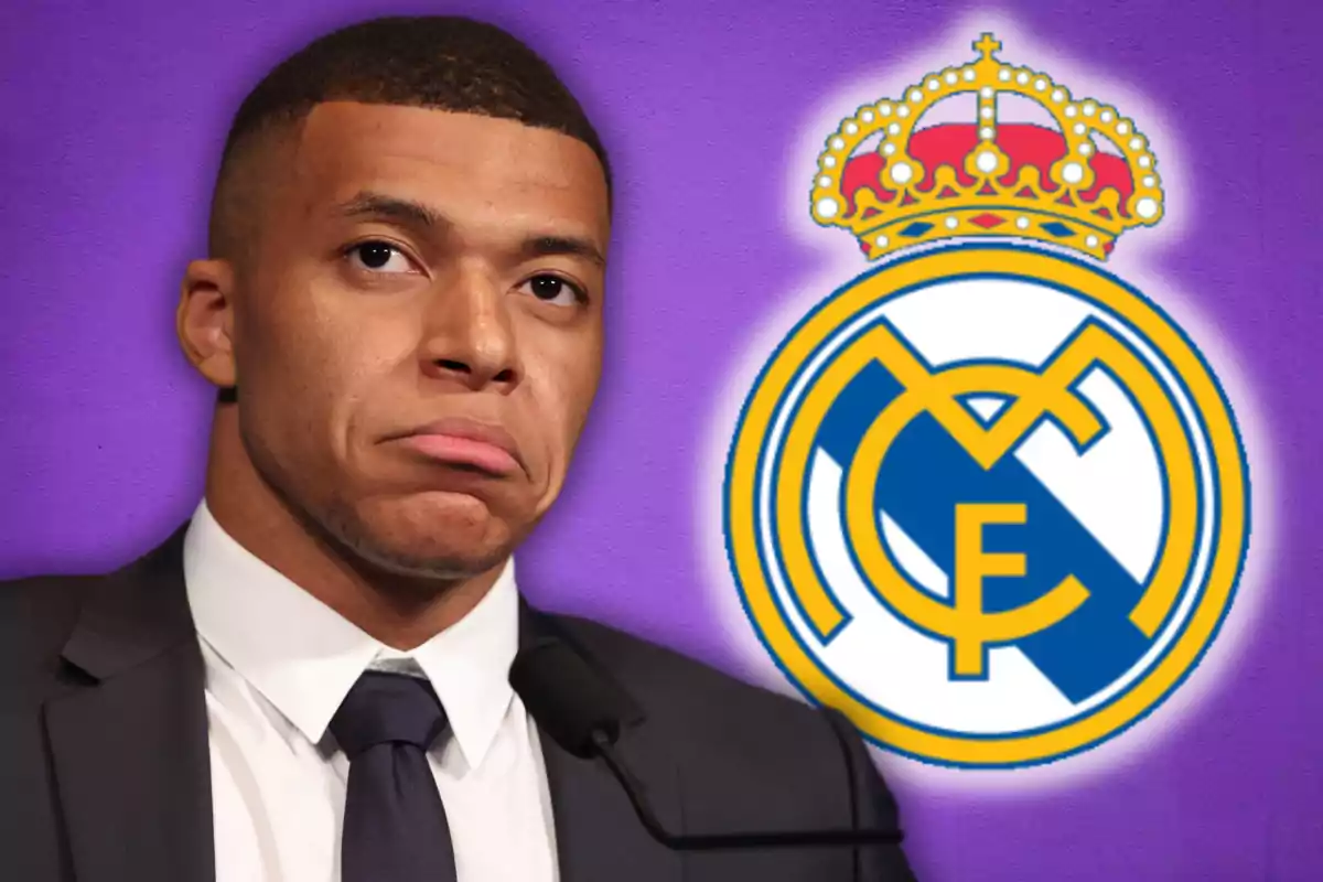 Kylian Mbappé con una expresión pensativa