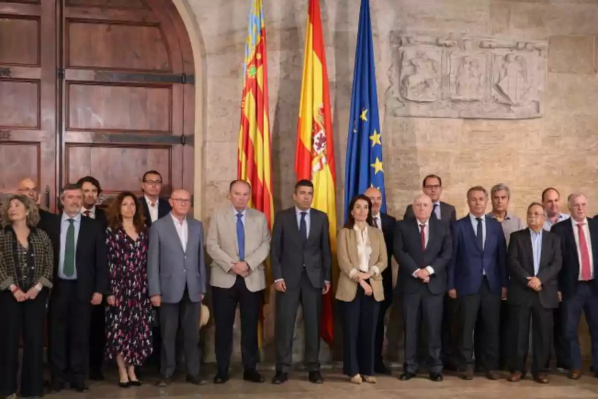 Carlos Mazón, presidente de la Generalitat Valenciana, durante la reunión