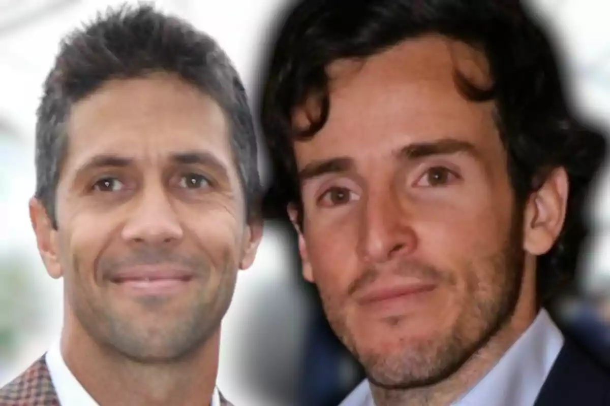 Close-up photo montage of Fernando Verdasco and Íñigo Onieva, both with slightly smiling faces.