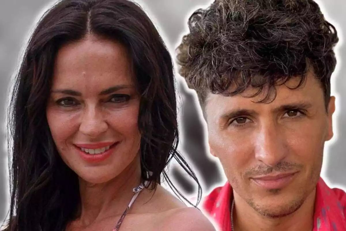 Montaje de fotos de primer plano de Agustín Etienne y Olga Moreno sonrientes los dos