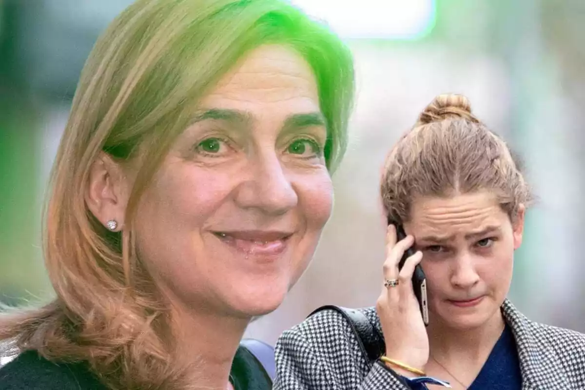 Montaje de la infanta Cristina junto a su hija Irene Urdangarin