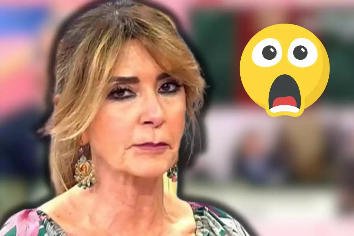 Marisa Martín-Blázquez con expresión seria y un emoji sorprendido al lado.