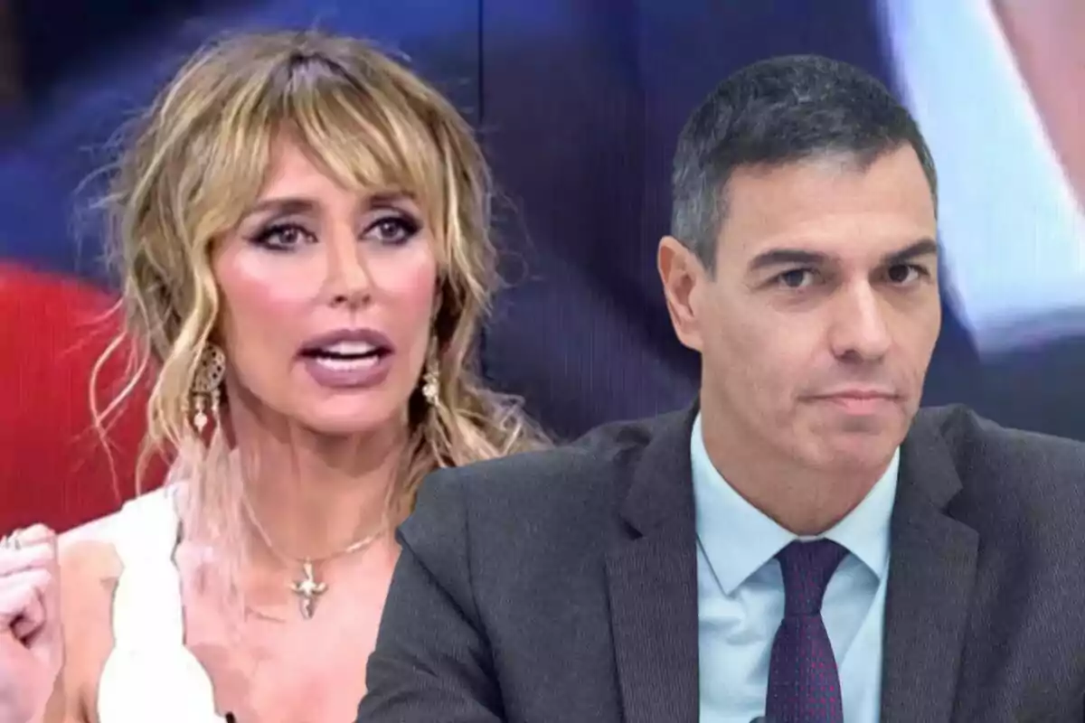 Emma García y Pedro Sánchez aparecen en la imagen, una mujer con cabello rubio y un hombre con cabello corto, ambos con expresiones serias.