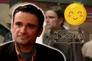 Andrea Fiorillo sonriente con un fondo borroso y un emoji sonriente amarillo en la esquina superior derecha junto al texto 