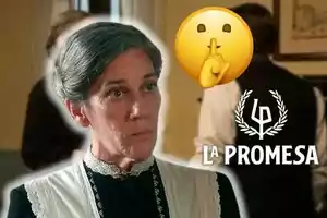 Marga Martínez con expresión seria y un emoji de silencio al lado, junto al texto 