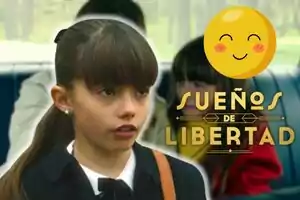 Amanda Cárdenas con uniforme escolar aparece en una imagen promocional de 