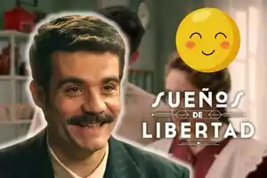 Javier Beltrán sonriente con bigote en primer plano con el texto 