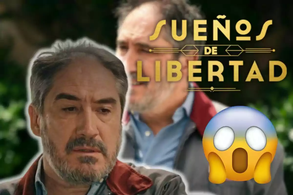 Alfonso Lara con expresión seria aparece en primer plano, detrás de él se ve otra imagen suya sonriendo, junto al texto "Sueños de Libertad" y un emoji sorprendido.