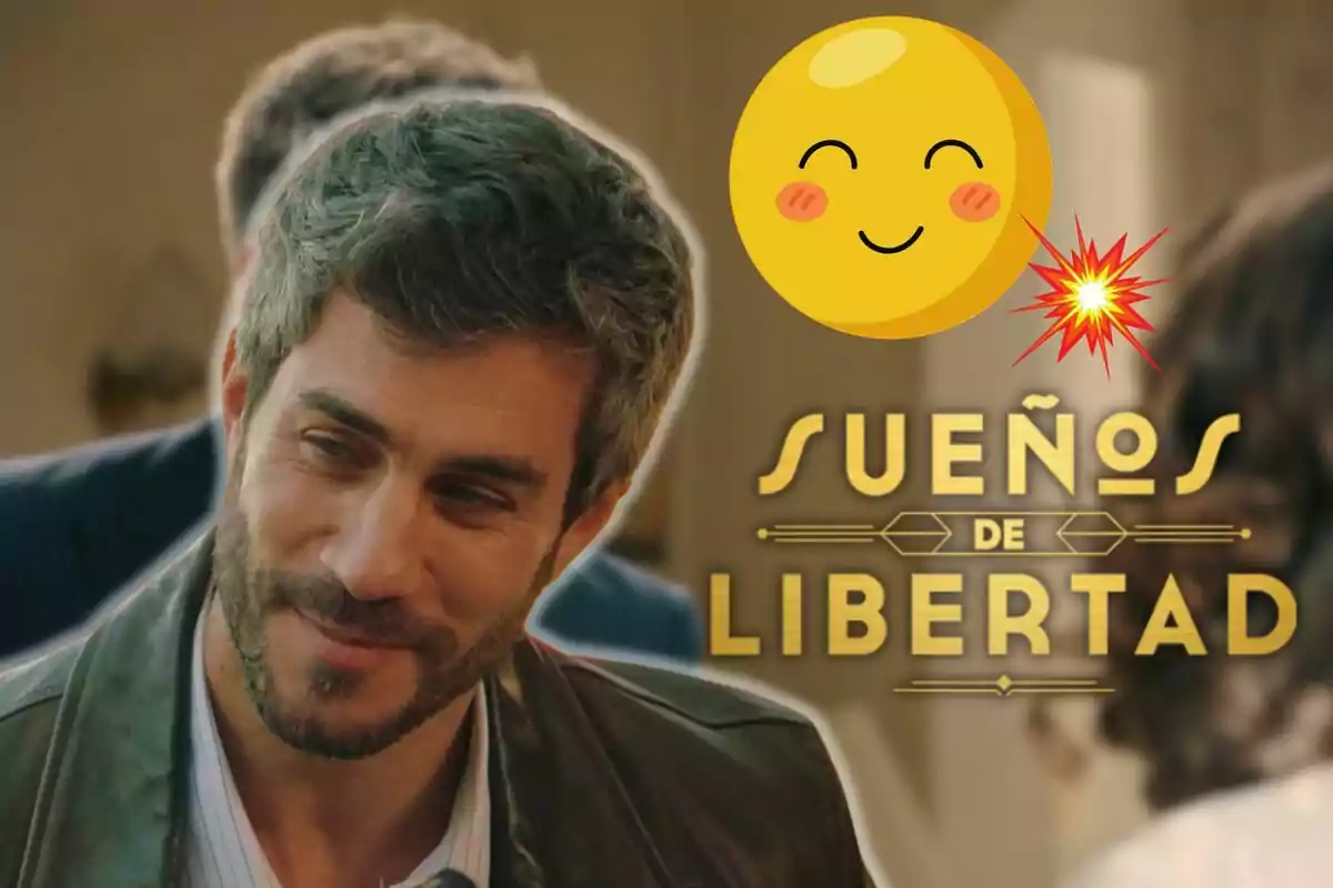 Dani Tatay sonriente con barba y cabello canoso aparece junto al texto "Sueños de Libertad" y un emoji sonriente.