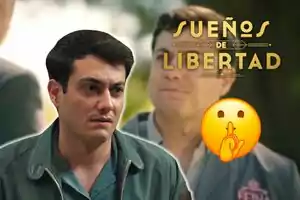 José Milán con expresión seria aparece en primer plano mientras que en el fondo se ve a otra persona desenfocada junto al texto 