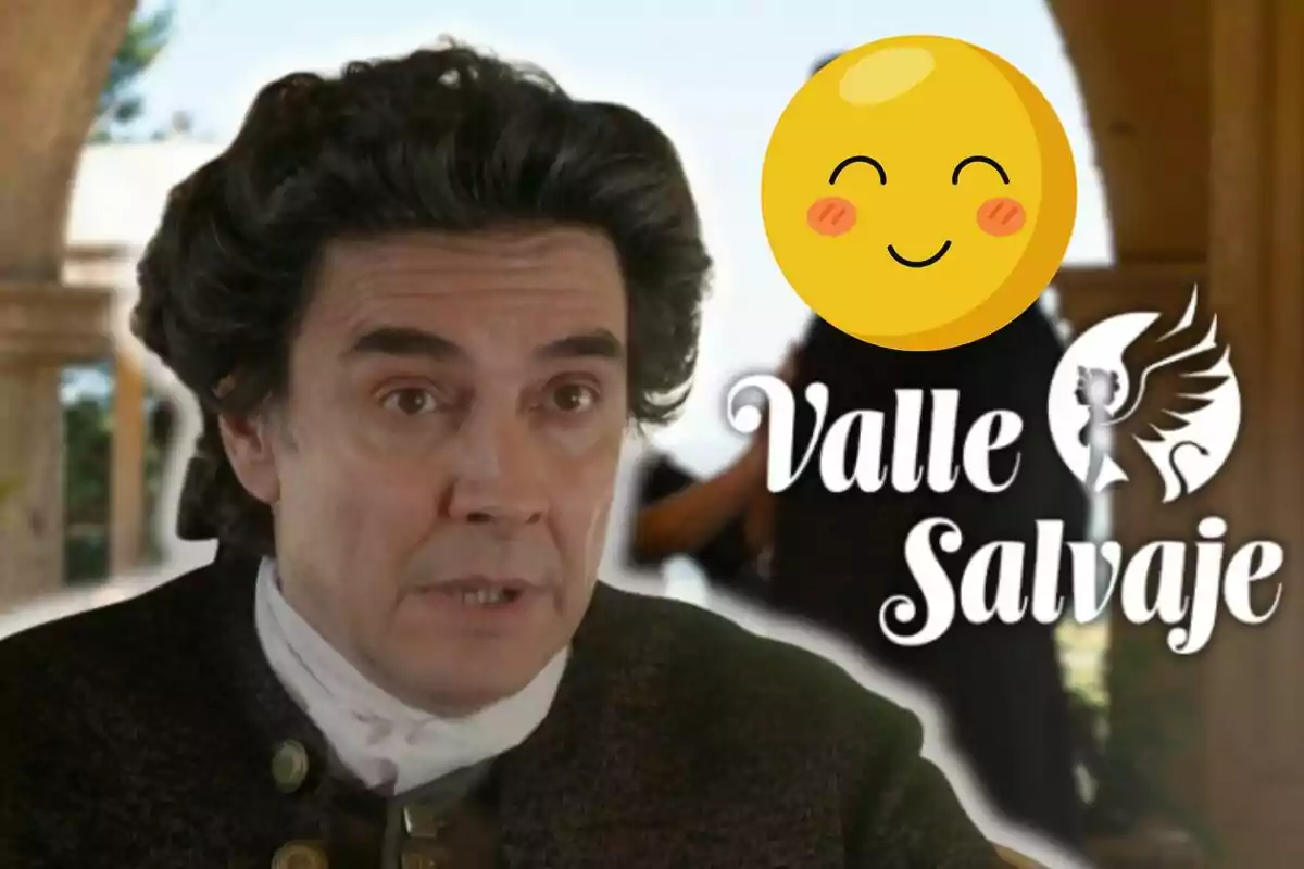 José Manuel Seda con vestimenta antigua aparece en primer plano con un emoji sonriente y el texto "Valle Salvaje" al lado.