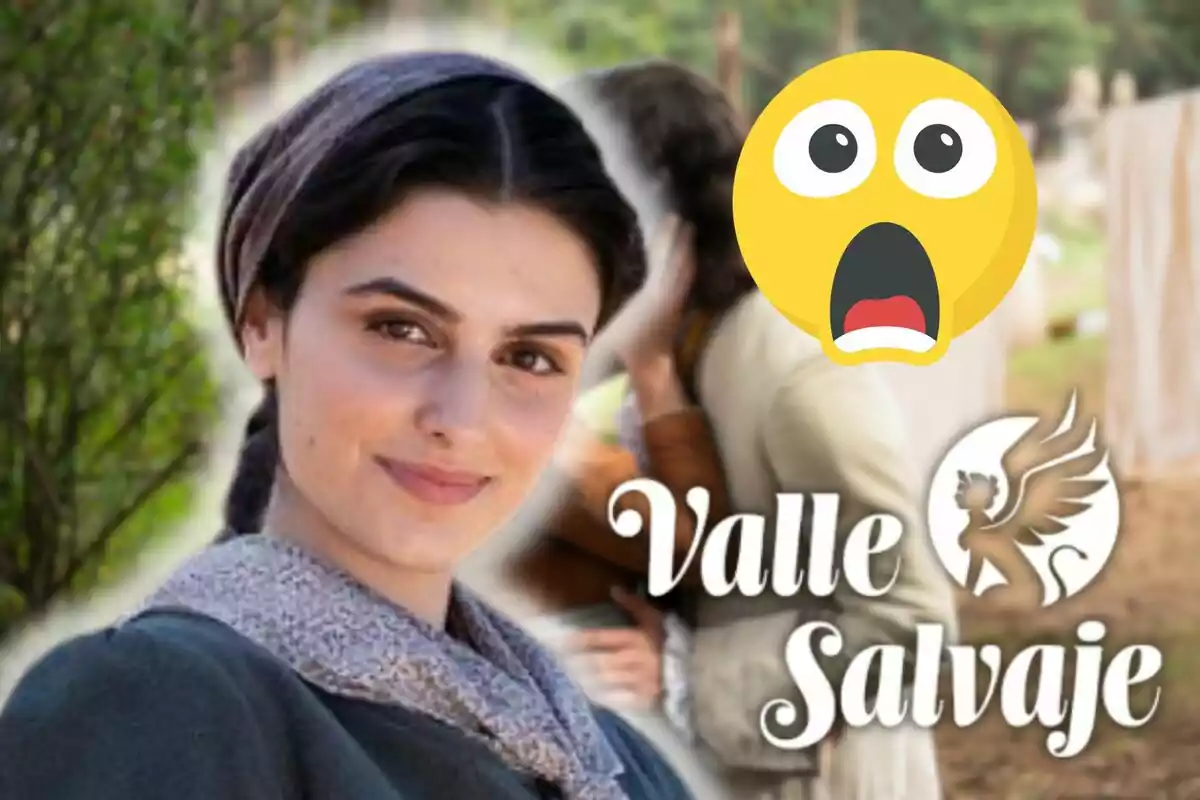 Loren Mairena sonriente con cabello oscuro aparece en primer plano, mientras que en el fondo hay un emoji sorprendido y el texto "Valle Salvaje" con un logotipo de un ángel alado.