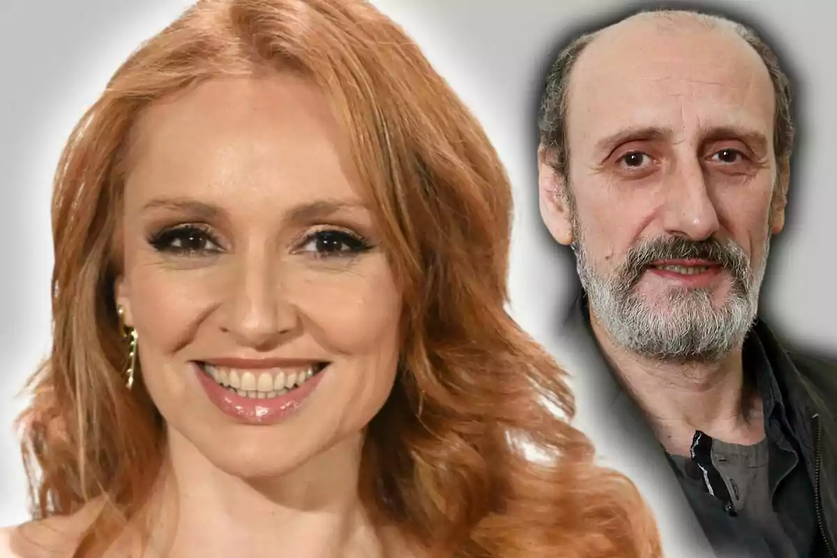 Montaje de fotos de primer plano de Cristina Castaño con rostro sonriente y José Luis Gil con rostro neutro.