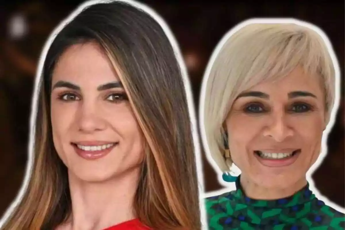 Montaje de fotos de Gema Aldón y Ana María Aldón sonriendo