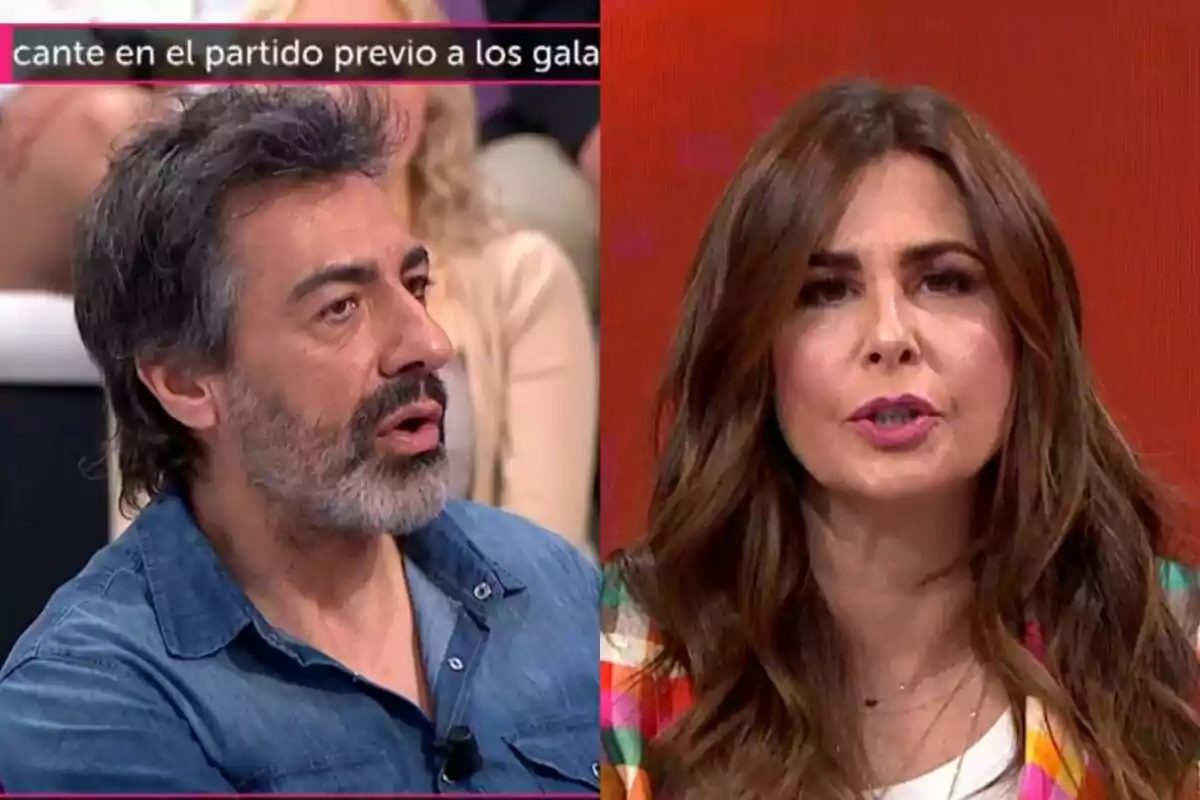 Juan del Val y Nuria Roca conversan en un programa de televisión, una de ellas lleva una camisa de mezclilla y la otra tiene el cabello largo y suelto. Juan del Val y Nuria Roca conversan en un programa de televisión, una de ellas lleva una camisa de mezclilla y la otra tiene el cabello largo y suelto.