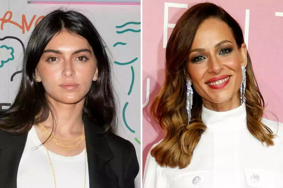 Lucía Rivera y Eva González posan en primer plano, una con cabello oscuro y liso, la otra con cabello castaño claro y ondulado, ambas con expresiones serias y fondo colorido. Lucía Rivera y Eva González posan en primer plano, una con cabello oscuro y liso, la otra con cabello castaño claro y ondulado, ambas con expresiones serias y fondo colorido.
