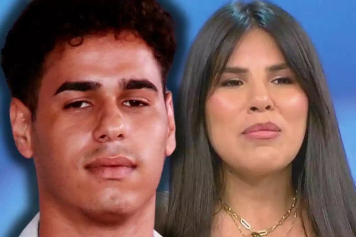Anuar Beno e Isa Pantoja aparecen en la imagen, una a la izquierda con cabello rizado y otra a la derecha con cabello lacio y largo, ambas con expresiones serias.