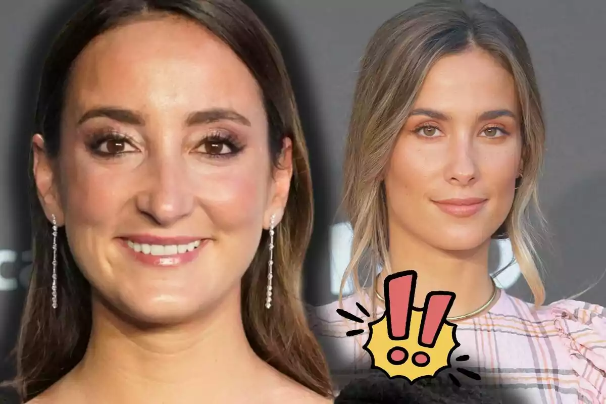 Lucía y María Pombo posan frente a la cámara con un emoji de sorpresa en la parte inferior derecha