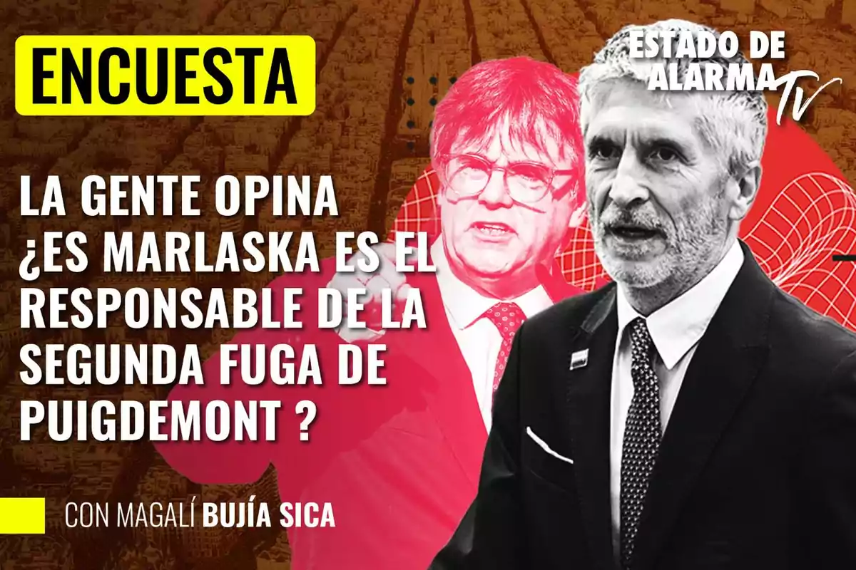 Encuesta: La gente opina ¿Es Marlaska es el responsable de la segunda fuga de Puigdemont? Con Magalí Bujía Sica. Estado de Alarma TV.