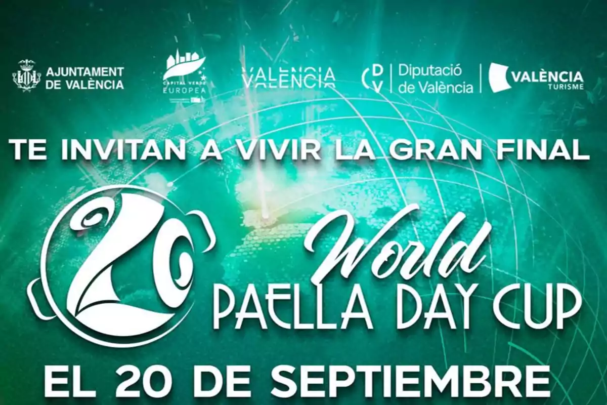 La World Paella Day Cup en Valencia, organizada por el Ayuntamiento de Valencia, Capital Verde Europea, Diputación de Valencia y València Turisme