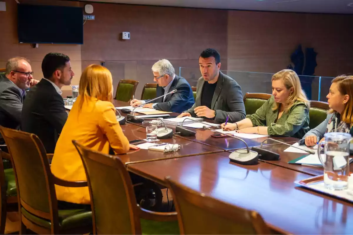 Vicente Mompó, presidente de la Diputación de Valencia, durante la comisión