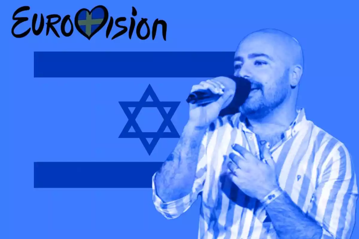 Montaje del periodista que discutió con los medios israelíes durante el festival de Eurovisión
