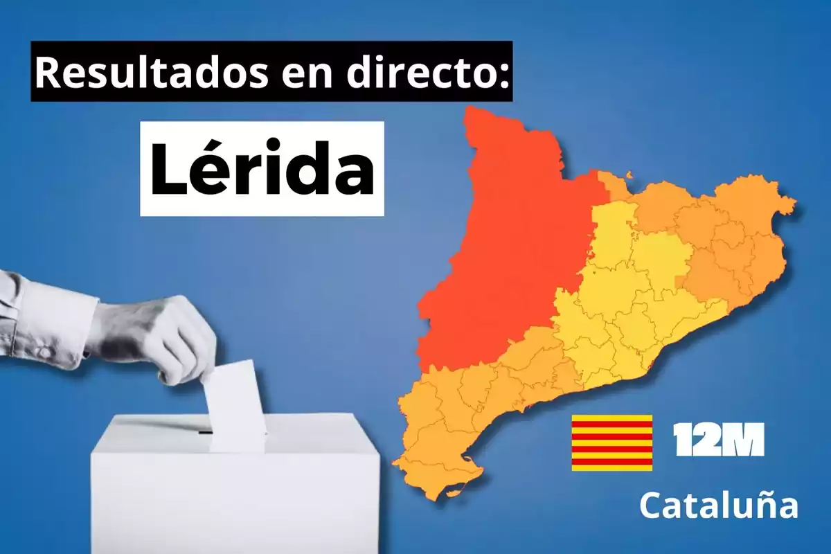 Collage de resultados de las elecciones catalanas en Lérida
