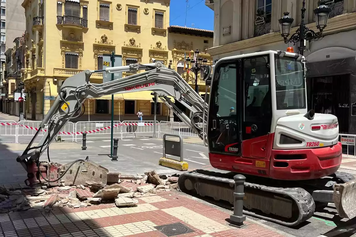 Obras en las calles de Castellón