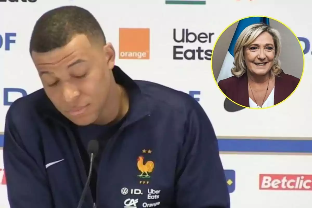 Mbappé en rueda de prensa