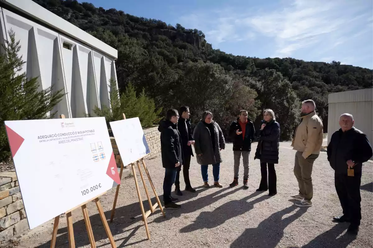 Marta Barrachina, presidenta de la Diputacion de Castellon, durante la visita