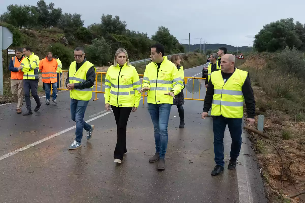 Marta Barrachina, presidenta de la Diputacion de Castellon, durante una visita